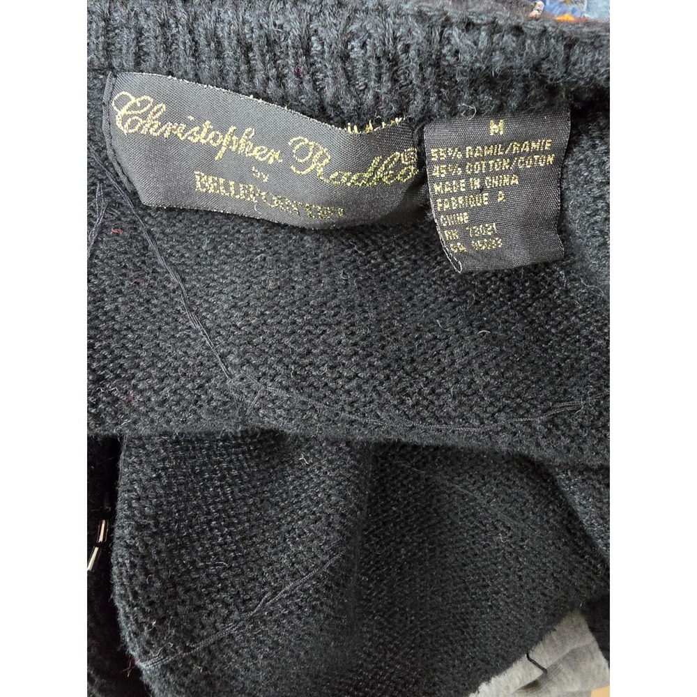 Christopher Radko Bellepointe Halloween Vest Black Beaded Pumpkin Ghost Womens M - Picture 6 of 7
